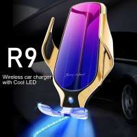 R9 patented product Phone Mount 10W Fast Charging Air Vent Infrared Charge Holder Qi Smart Sensor Car Wireless holder